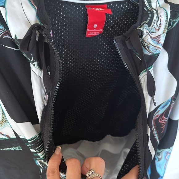 Retro Vintage Nike Hooded Pullover Windbreaker Jacket Graphic Print Quarter Zip - Picture 11 of 16